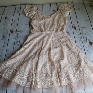 Disney Cinderella pink lace dress size medium